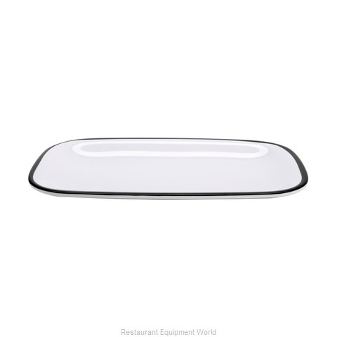 GET Enterprises CS-1280-W/BK Plate, Plastic
