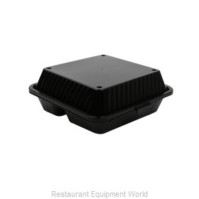 GET Enterprises EC-09-1-BK Carry Take Out Container, Plastic