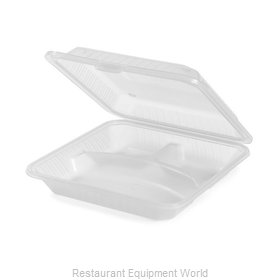 GET Enterprises EC-12-1-CL Carry Take Out Container, Plastic