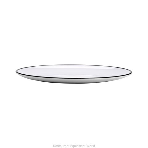 GET Enterprises OP-1291-W/BK Plate, Plastic