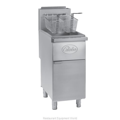 Globe GFF50G Fryer, Gas, Floor Model, Full Pot