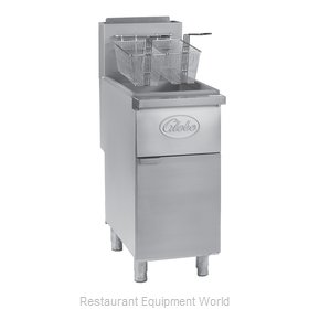 Globe GFF50G Fryer, Gas, Floor Model, Full Pot