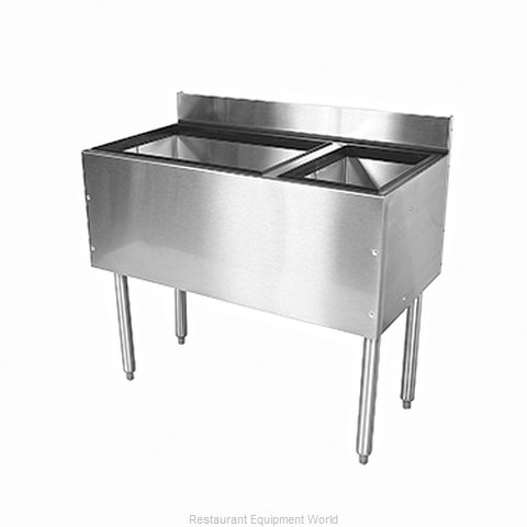 Glastender C-CBA-42R-CP10 Underbar Ice Bin/Cocktail Station, Bottle Well Bin