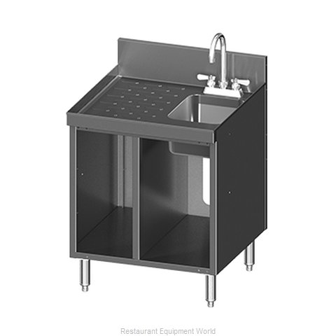 Glastender C-SC-24R Underbar Waste Cabinet, Wet & Dry