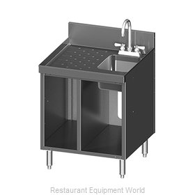 Glastender C-SC-24R Underbar Waste Cabinet, Wet & Dry