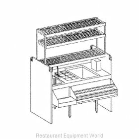 Glastender CS-54X32-CCW Underbar Ice Bin/Cocktail Station, Pass-Thru Combo