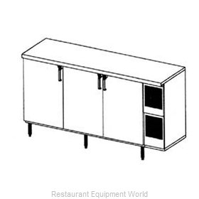 Glastender LP84 Back Bar Cabinet, Refrigerated
