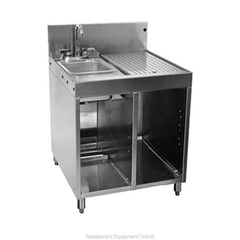 Glastender SWB-24L-C Underbar Waste Cabinet, Wet & Dry