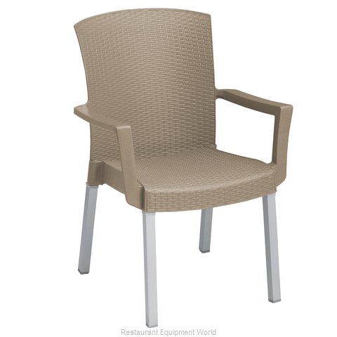 Grosfillex 45903181 Chair, Armchair, Stacking, Outdoor (Magnified)