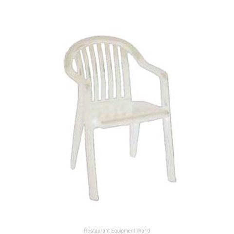 Grosfillex US023004 Chair, Armchair, Stacking, Outdoor
