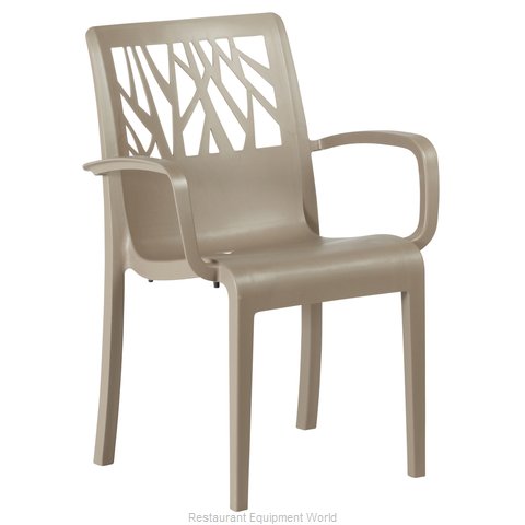 Grosfillex US200181 Chair, Armchair, Stacking, Outdoor