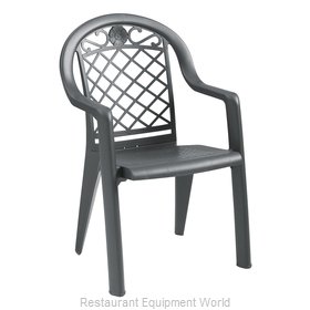 Grosfillex US413102 Chair, Armchair, Stacking, Outdoor
