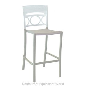 Grosfillex US456096 Bar Stool, Stacking, Outdoor