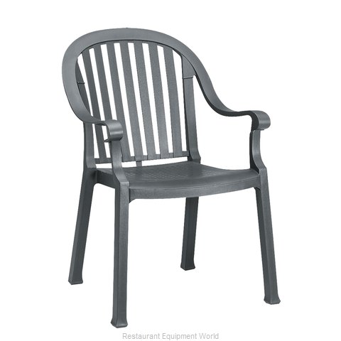 Grosfillex US496502 Chair, Armchair, Stacking, Outdoor