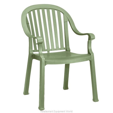 Grosfillex US650721 Chair, Armchair, Stacking, Outdoor