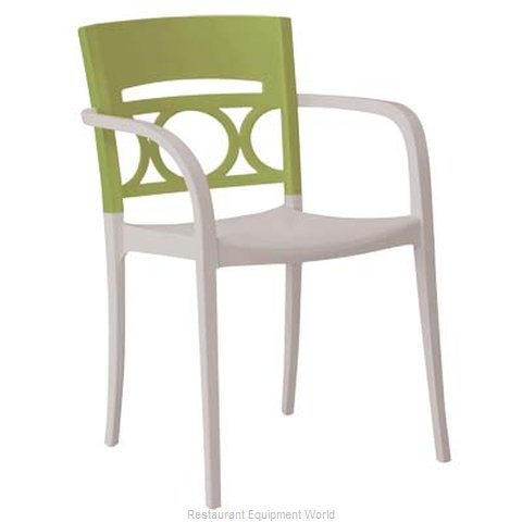 Grosfillex US651282 Chair, Armchair, Stacking, Outdoor
