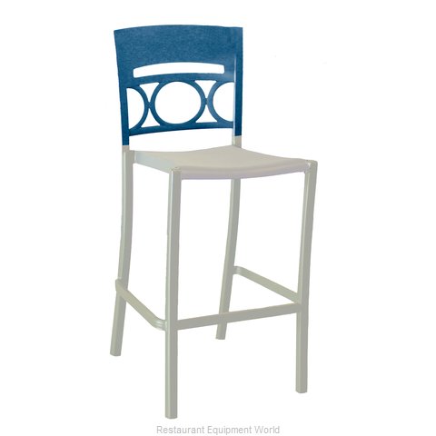 Grosfillex US654680 Bar Stool, Stacking, Outdoor