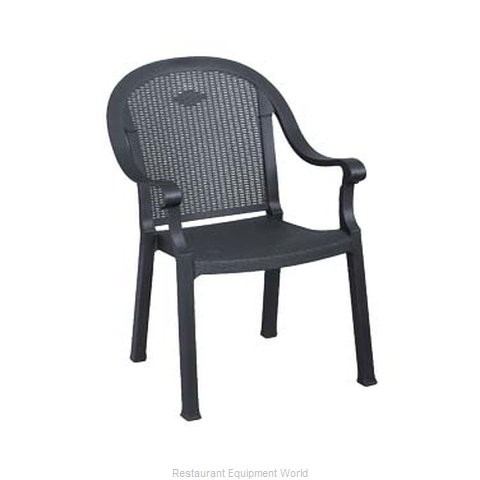 Grosfillex US720002 Chair, Armchair, Stacking, Outdoor