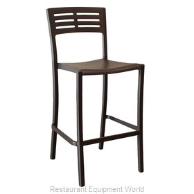 Grosfillex US739017 Bar Stool, Stacking, Outdoor