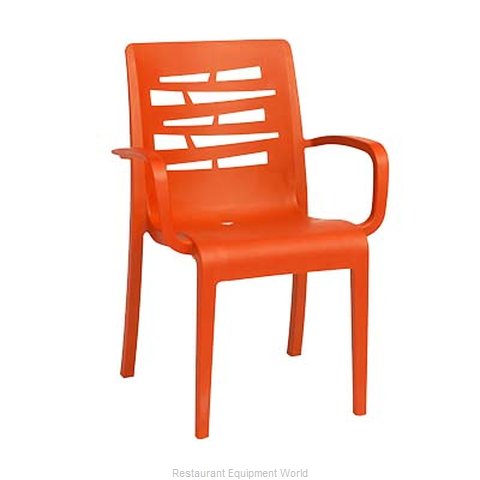 Grosfillex US811019 Chair, Armchair, Stacking, Outdoor