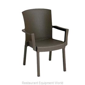 Grosfillex US903037 Chair, Armchair, Stacking, Outdoor