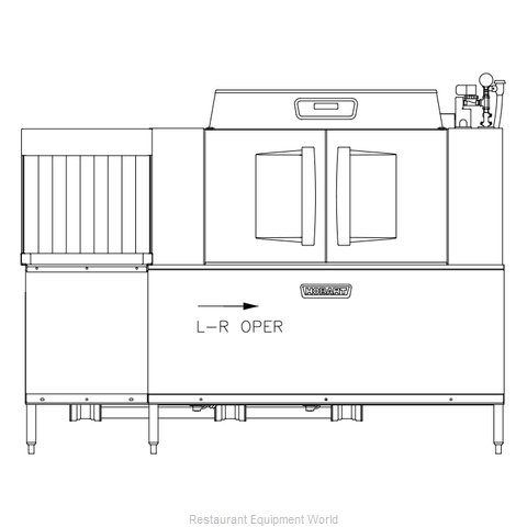 Hobart CLCS86EN-BAS+BUILDUP Dishwasher, Conveyor Type