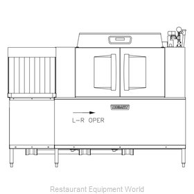 Hobart CLCS86EN-BAS+BUILDUP Dishwasher, Conveyor Type