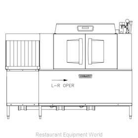 Hobart CLCS86EN-EGR+BUILDUP Dishwasher, Conveyor Type