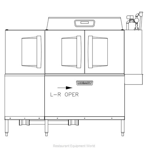 Hobart CLPS76EN-ADV+BUILDUP Dishwasher, Conveyor Type