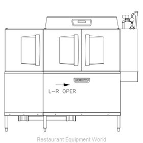 Hobart CLPS76EN-BAS+BUILDUP Dishwasher, Conveyor Type