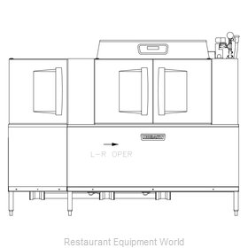 Hobart CLPS86EN-BAS+BUILDUP Dishwasher, Conveyor Type