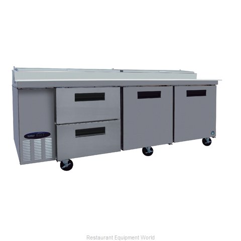 Hoshizaki CPT93-D2 Refrigerated Counter, Pizza Prep Table