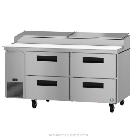 Hoshizaki PR67A-D4 Refrigerated Counter, Pizza Prep Table