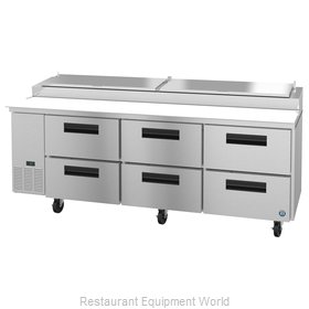 Hoshizaki PR93A-D6 Refrigerated Counter, Pizza Prep Table