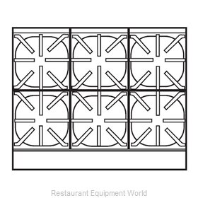 Imperial IHPA-6-36 Hotplate, Countertop, Gas