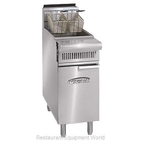 Imperial IHR-F2525 Fryer, Gas, Floor Model, Split Pot