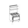 Estufa, 91cm (36 pulgadas), para Restaurante, a Gas
 <br><span class=fgrey12>(Jade Range JBR-6-36 Range, 36