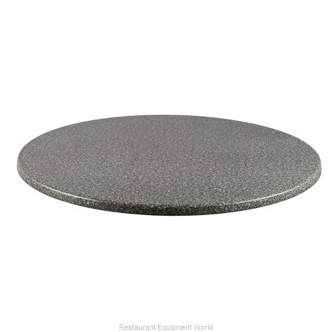 JMC Food Equipment 24 ROUND BLACK GRANITE Table Top, Solid Surface