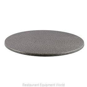 JMC Food Equipment 24 ROUND BLACK GRANITE Table Top, Solid Surface