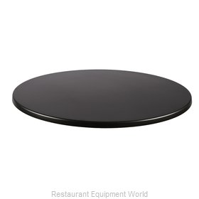 JMC Food Equipment 24 ROUND BLACK Table Top, Solid Surface