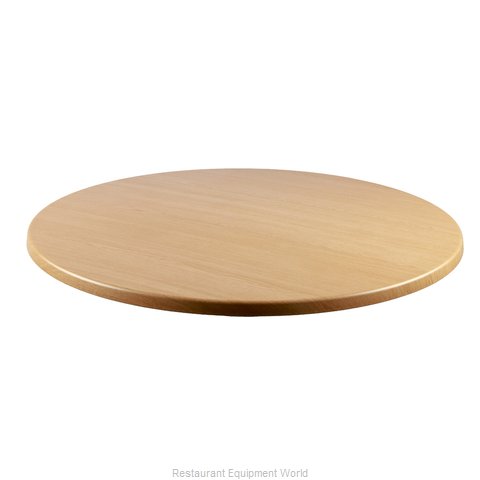 JMC Food Equipment 24 ROUND LIGHT OAK Table Top, Solid Surface