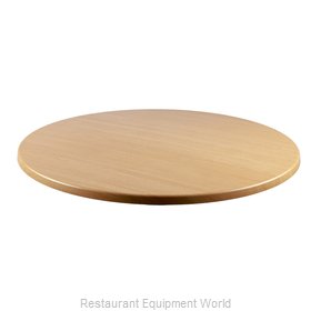JMC Food Equipment 24 ROUND LIGHT OAK Table Top, Solid Surface
