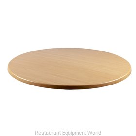 JMC Food Equipment 24 ROUND LIGHT OAK Table Top, Solid Surface