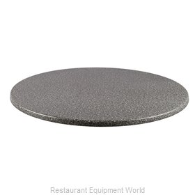 JMC Food Equipment 28 ROUND BLACK GRANITE Table Top, Solid Surface