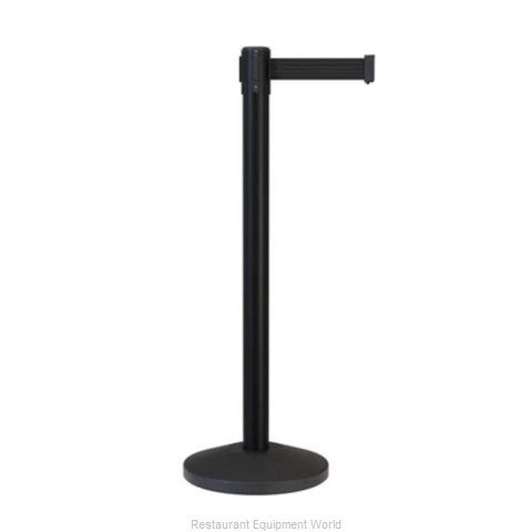 JMC Food Equipment BRBS - BLACK STANCHION Crowd Control Stanchion Post, Retracta