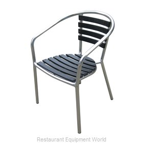 JMC Food Equipment PINZON BLACK ARM CHAIR Chair, Armchair, Stacking, Outdoor