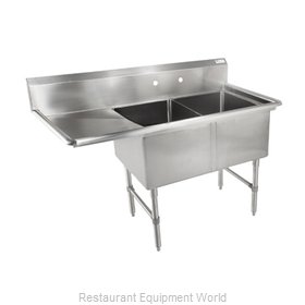 John Boos 2B16204-1D18L-X Sink, (2) Two Compartment