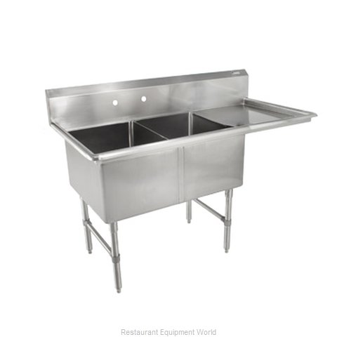 John Boos 2B18244-1D18R Sink, (2) Two Compartment