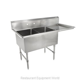 John Boos 2B244-1D24R Sink, (2) Two Compartment