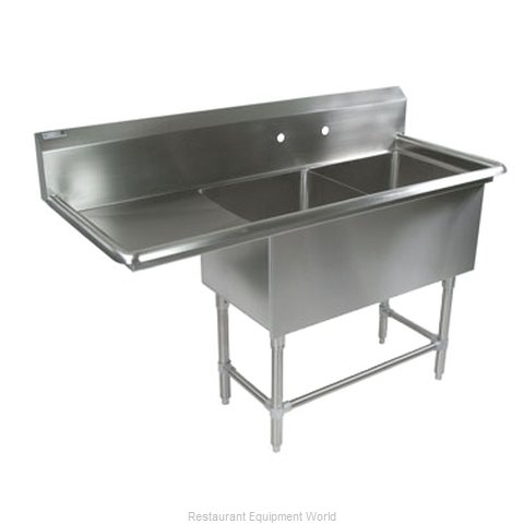 John Boos 2PB1618-1D18L Sink, (2) Two Compartment